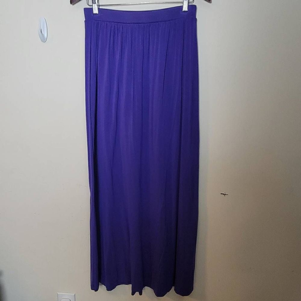 BODEN VISCOSE BLEND PURPLE JERSEY MAXI SKIRT WG544 SIZE 8L